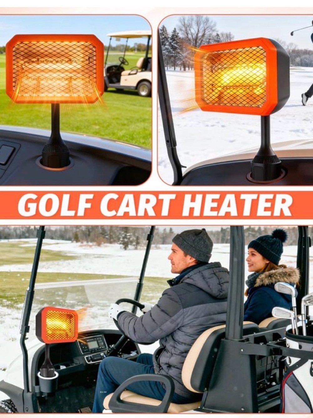 Golf Cart Heater - Portable Orange Heater NWT